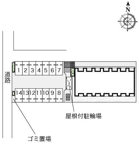 フローラ上ノ台(53029)の駐車配置図