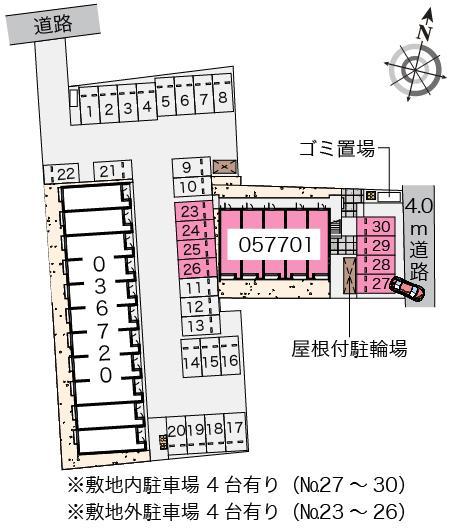 クレイノヴィオラ(57701)の駐車配置図