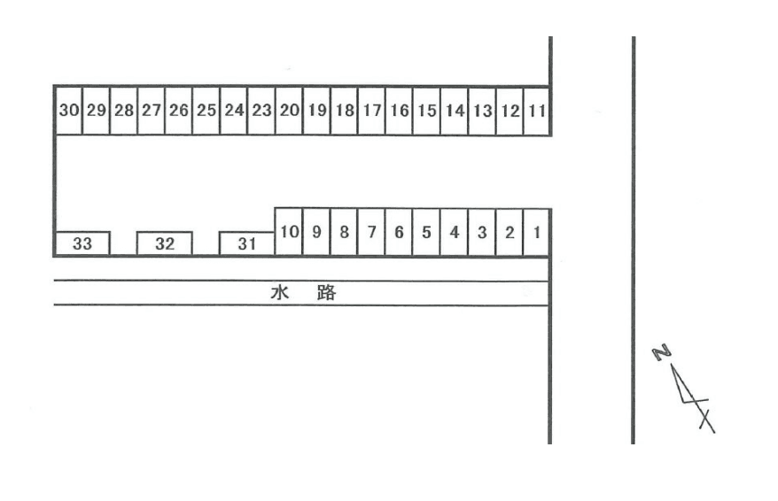 渡辺駐車場の駐車配置図