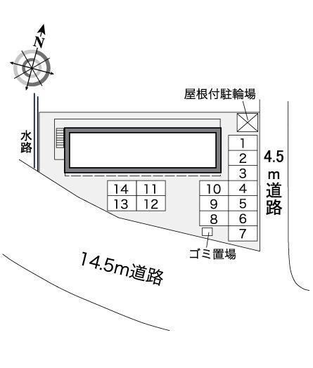 アズール(38688)の駐車配置図