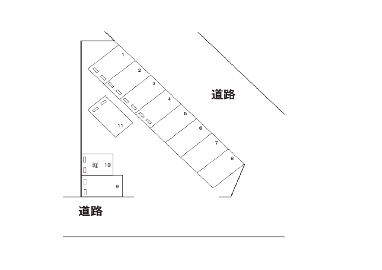今津町４丁目駐車場の駐車配置図
