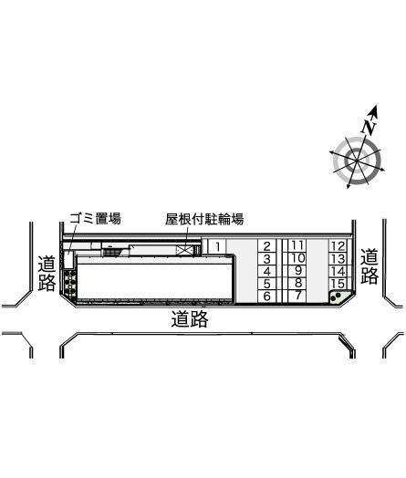 ステュディオ箕面Ⅱ(39597)の駐車配置図