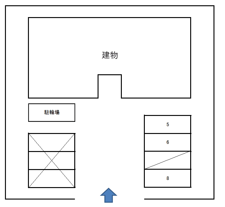 グリステンハイツ敷地内パーキングの駐車配置図
