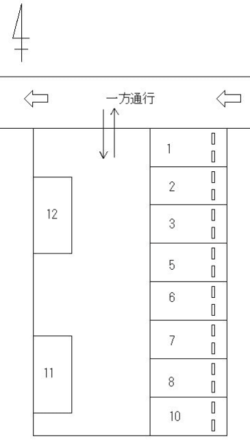 FKメゾンドプラロッシュ敷地外駐車場の駐車配置図