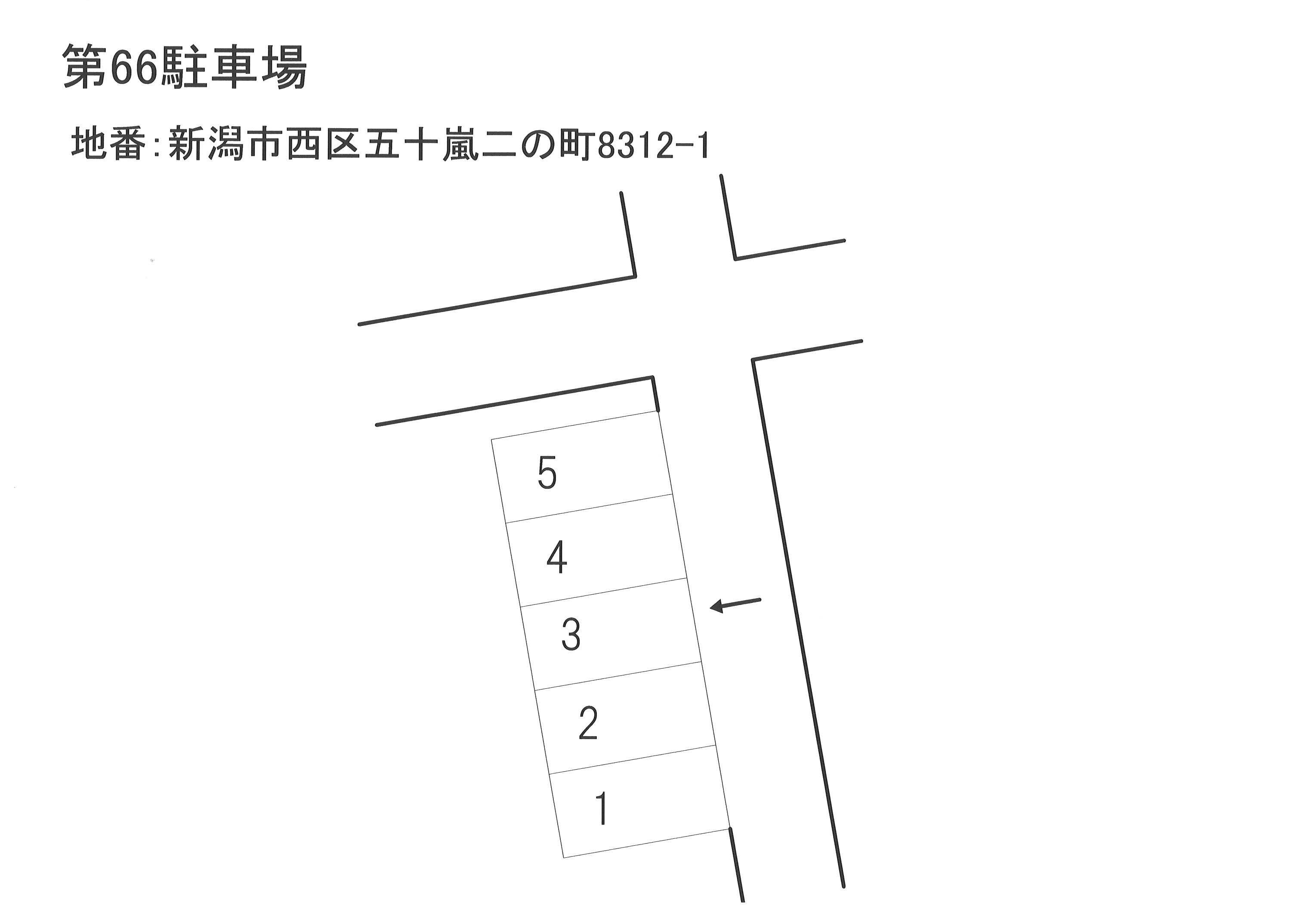 第66駐車場の駐車配置図