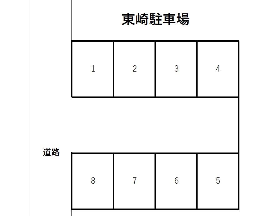 東崎駐車場の駐車配置図