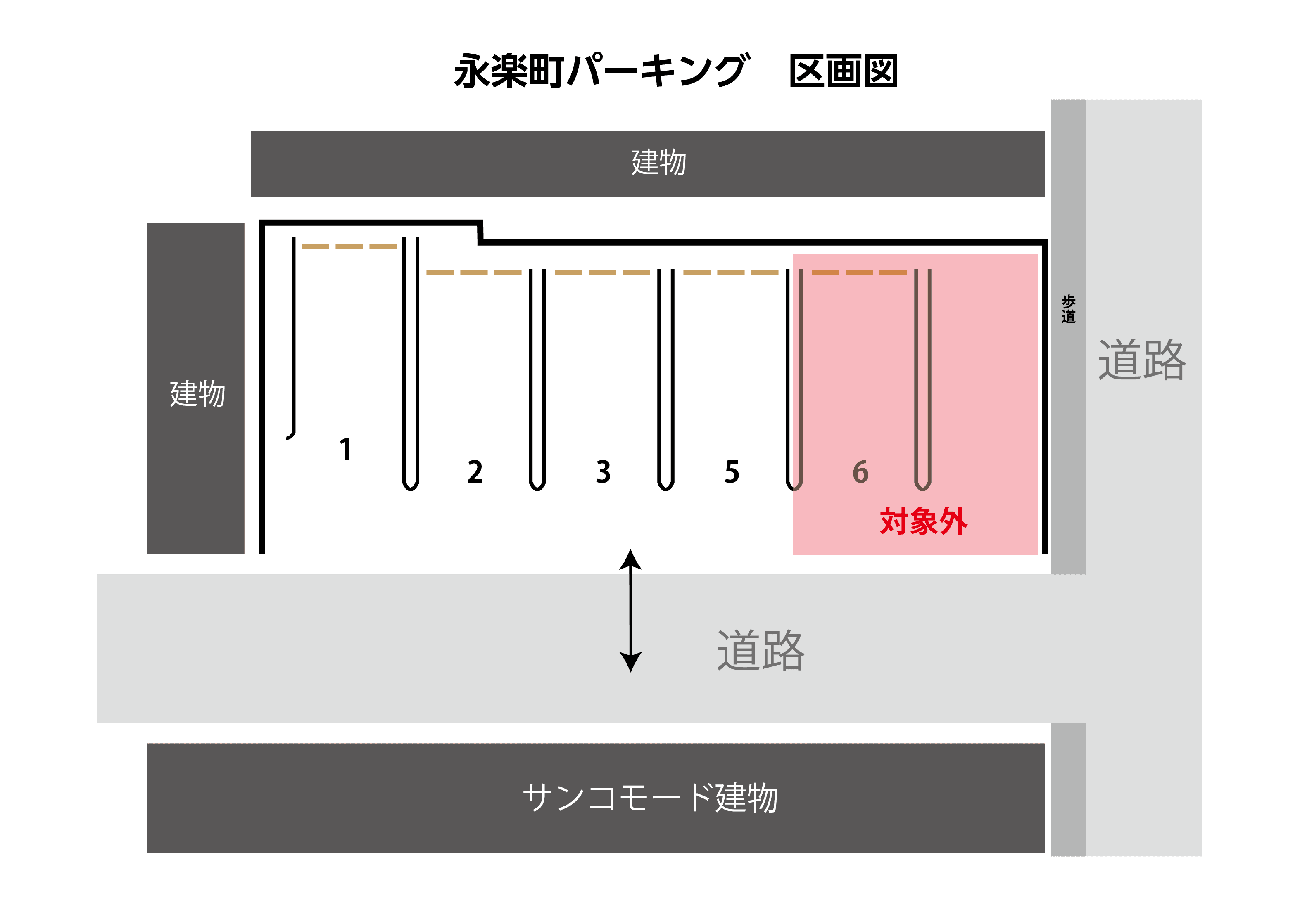 永楽町パーキングの駐車配置図