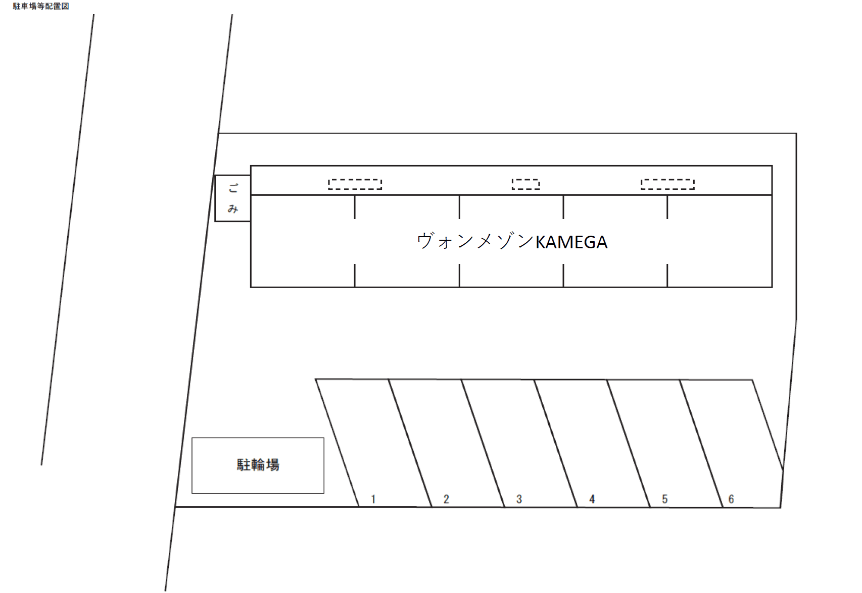ヴォンメゾンKAMEGAの駐車配置図