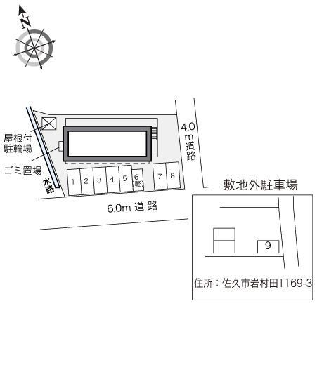 ルフォン　ミュー(31344)　敷地外駐車場の駐車配置図