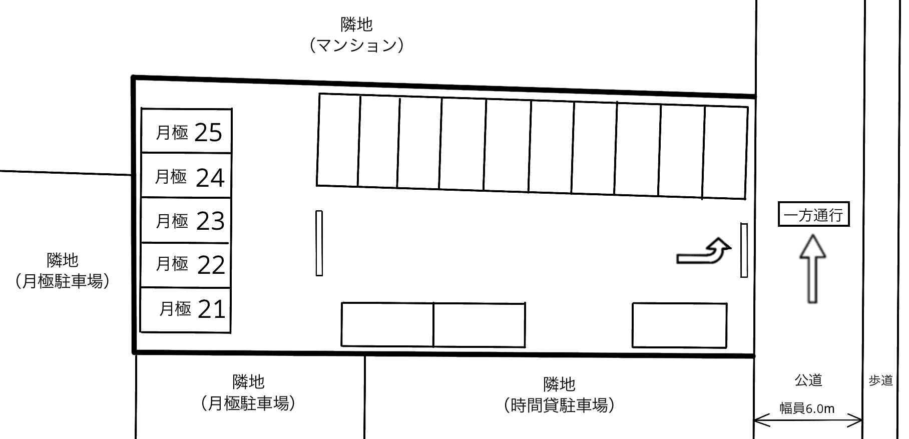 名古屋千代田２丁目第２の駐車配置図
