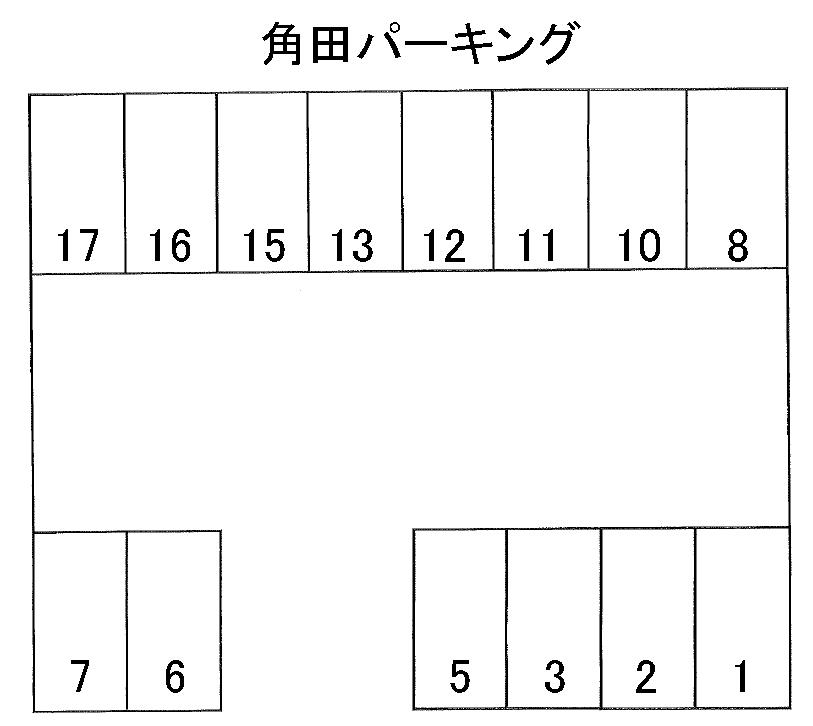 角田パーキングの駐車配置図