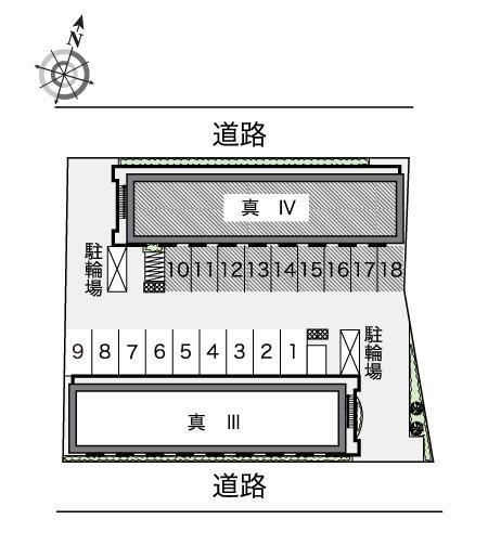 真Ⅳ(13678)の駐車配置図