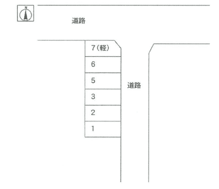 北四ツ居パーキングの駐車配置図