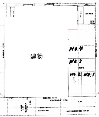 オークヒル領家の駐車配置図