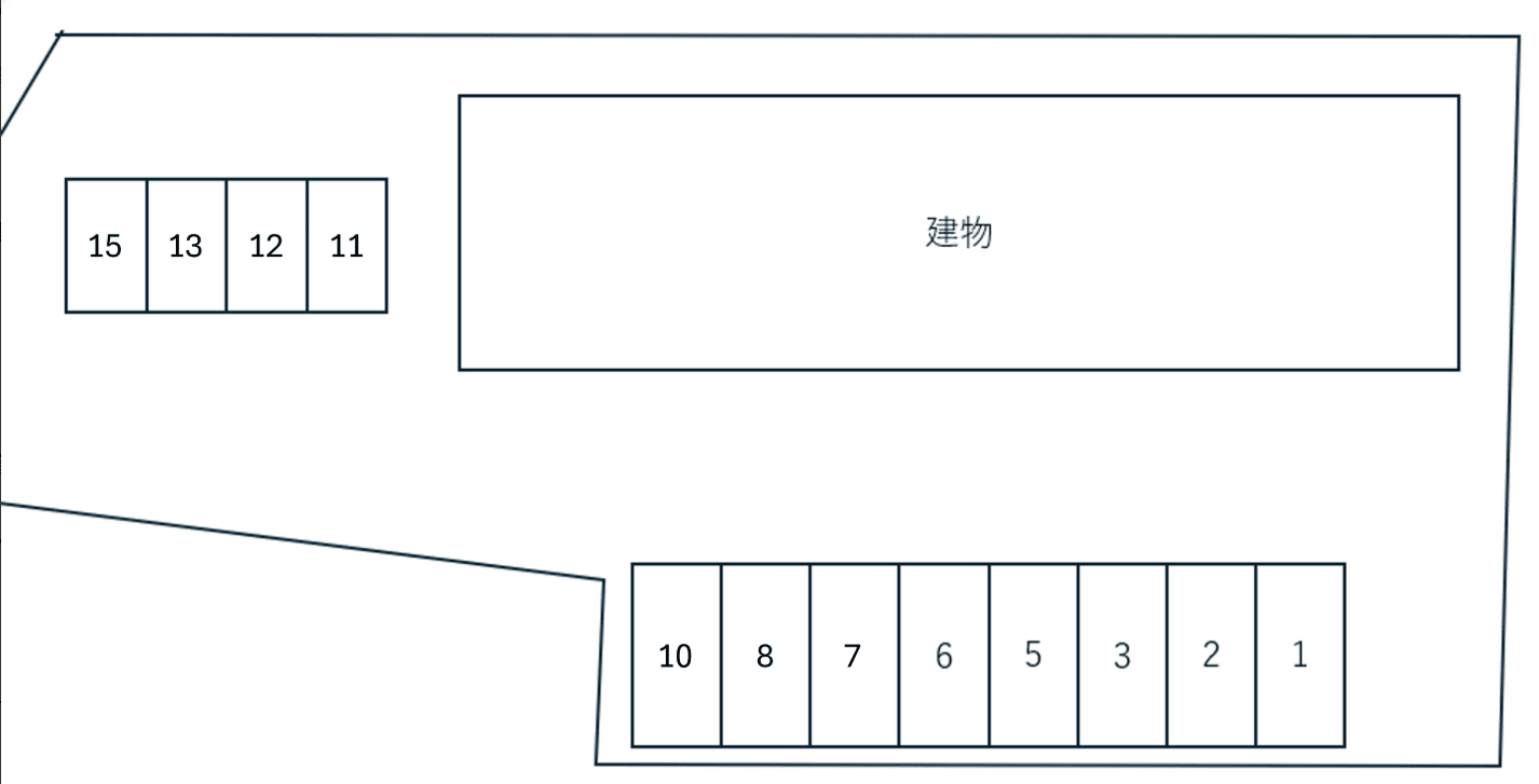Ｃｒｏｓｓ　Ｈｅｉｇｈｅｓ別駐車場の駐車配置図