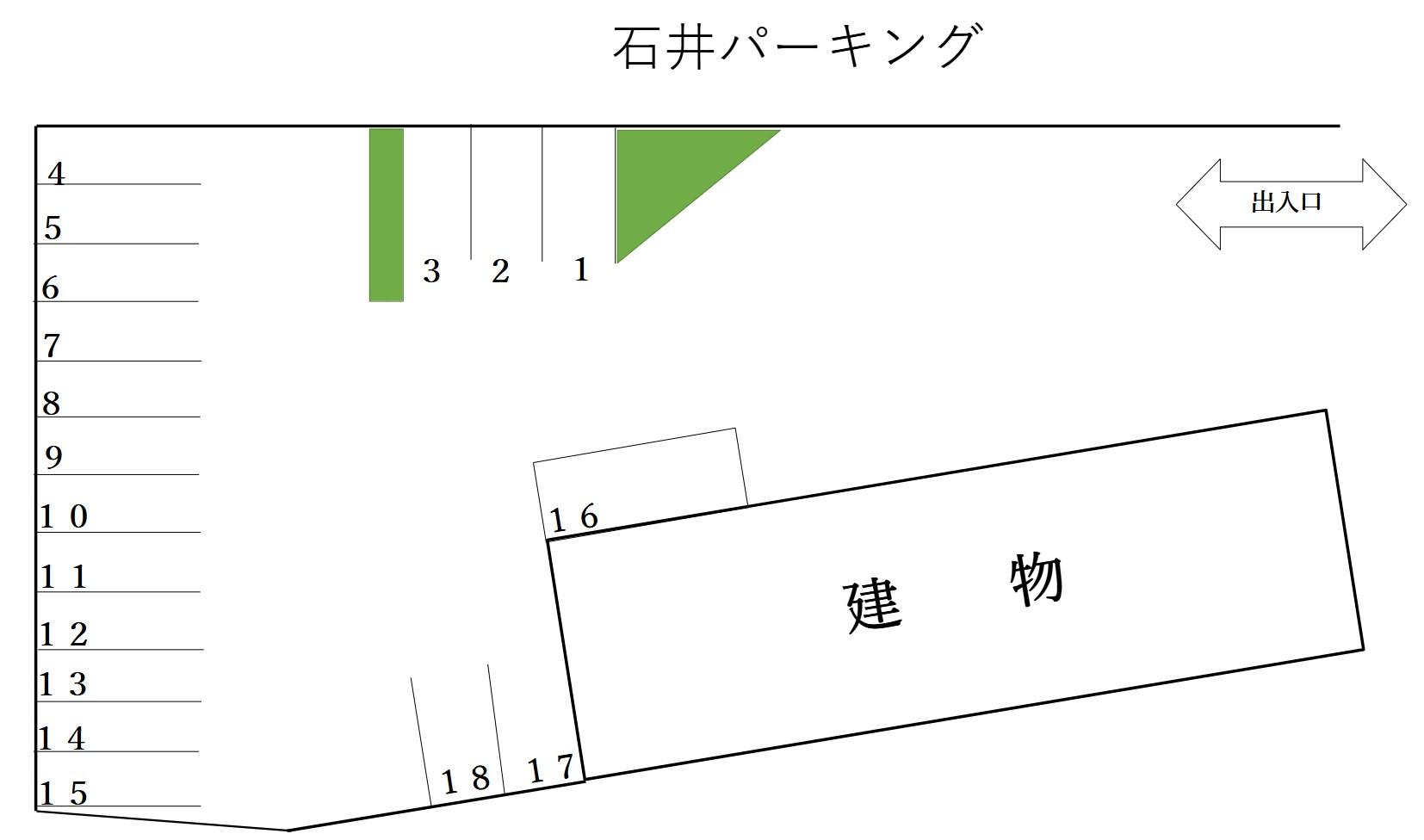 石井パーキングの駐車配置図