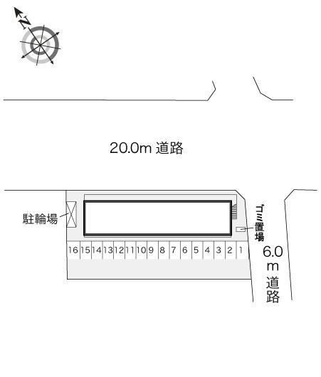 駅南(23518)の駐車配置図