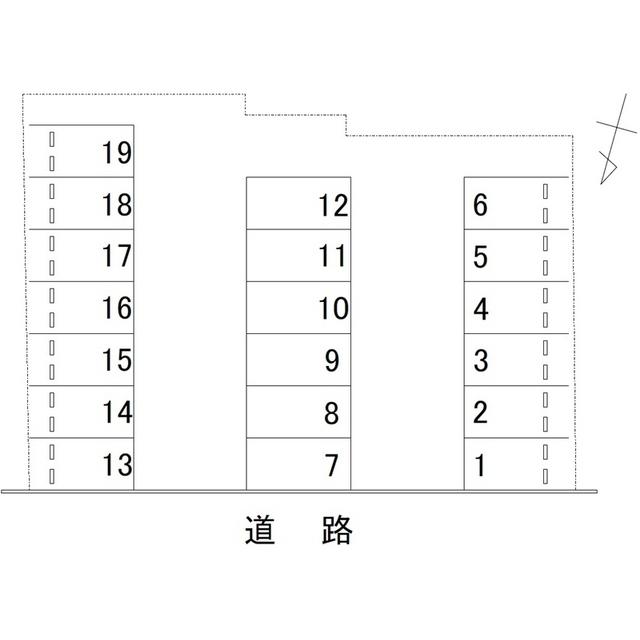 新徳丸駐車場の駐車配置図