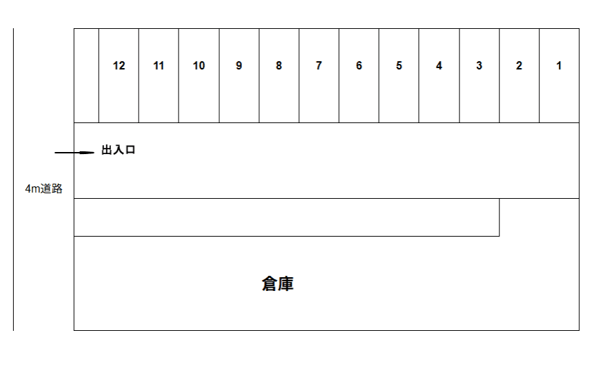 大野1丁目駐車場の駐車配置図