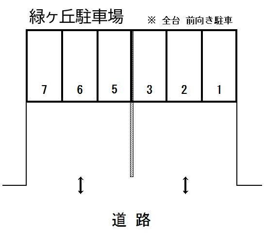 緑ヶ丘駐車場の駐車配置図