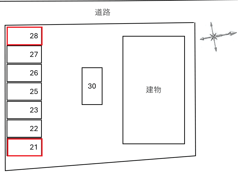 Ｆｉｏｒｅ　Ｃ別駐車場の駐車配置図