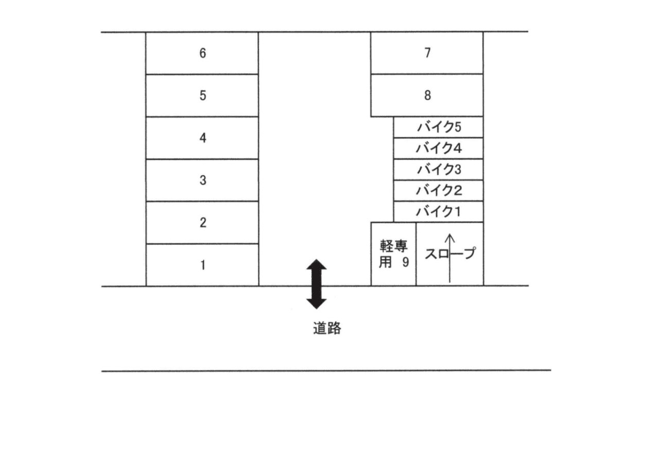エンドー駐車場の駐車配置図