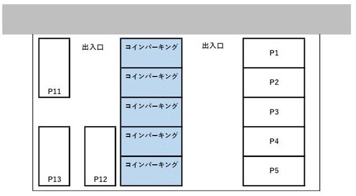 熊手3丁目月極駐車場の駐車配置図