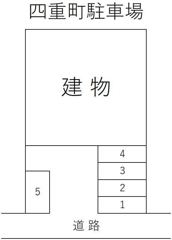 四重町駐車場の駐車配置図