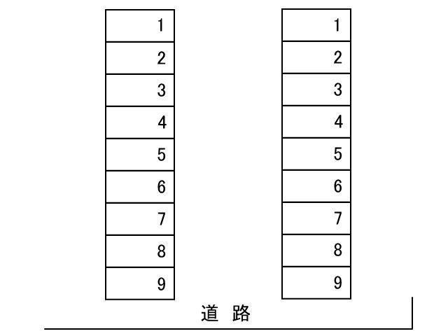 木下パーキングの駐車配置図