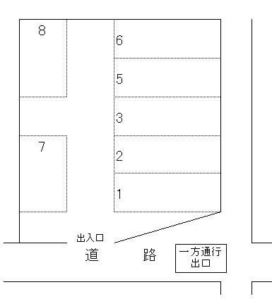 金子駐車場の駐車配置図