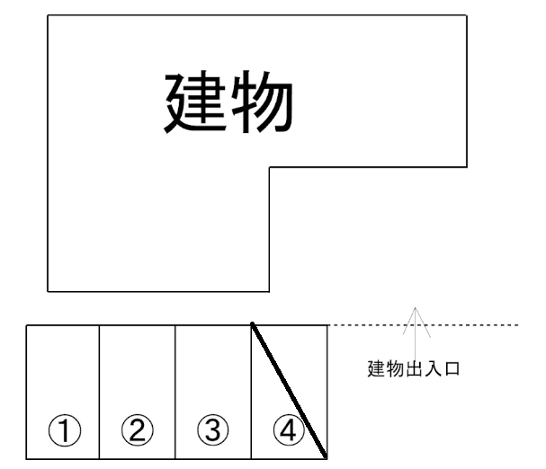 瀬底パーキングの駐車配置図
