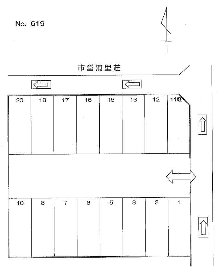 ６１９の駐車配置図