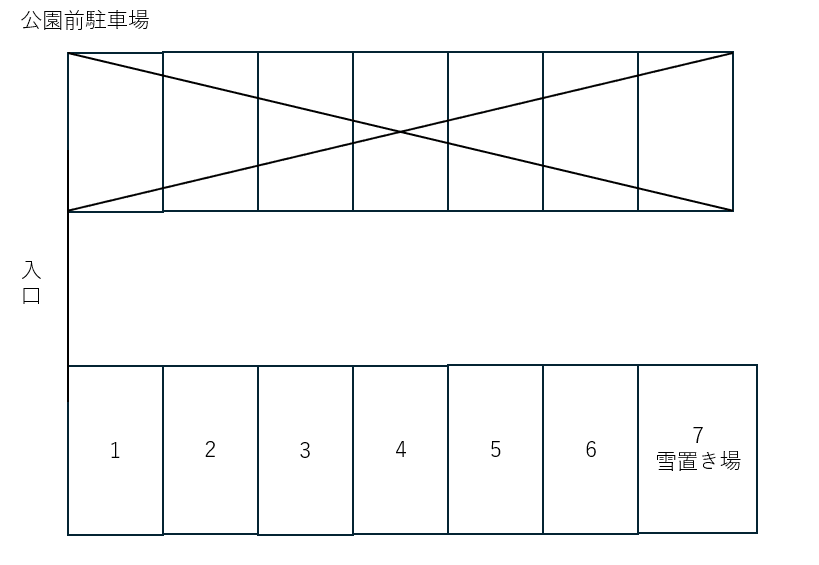 公園前駐車場の駐車配置図