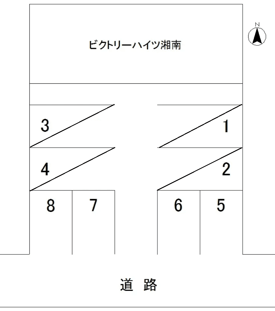 島津第２駐車場の駐車配置図