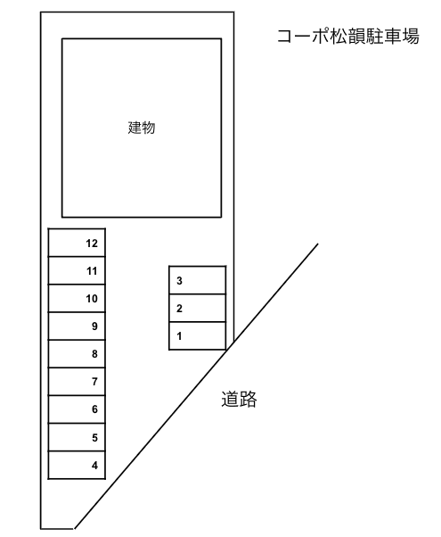 コーポ松韻の駐車配置図