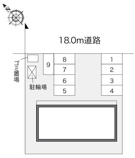 グリーン(24355)の駐車配置図
