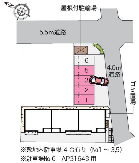 ウエストＡｙａ(52510)の駐車配置図