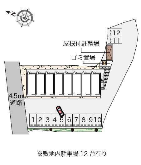 魚住南(43190)の駐車配置図
