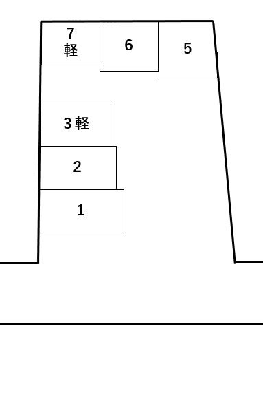 山王町駐車場の駐車配置図