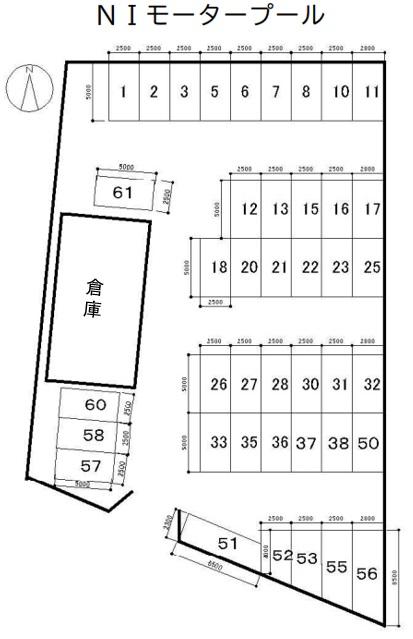 ＮＩモータープールの駐車配置図