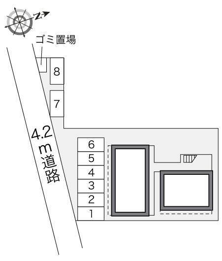 グレイスパレス東矢島(22627)の駐車配置図