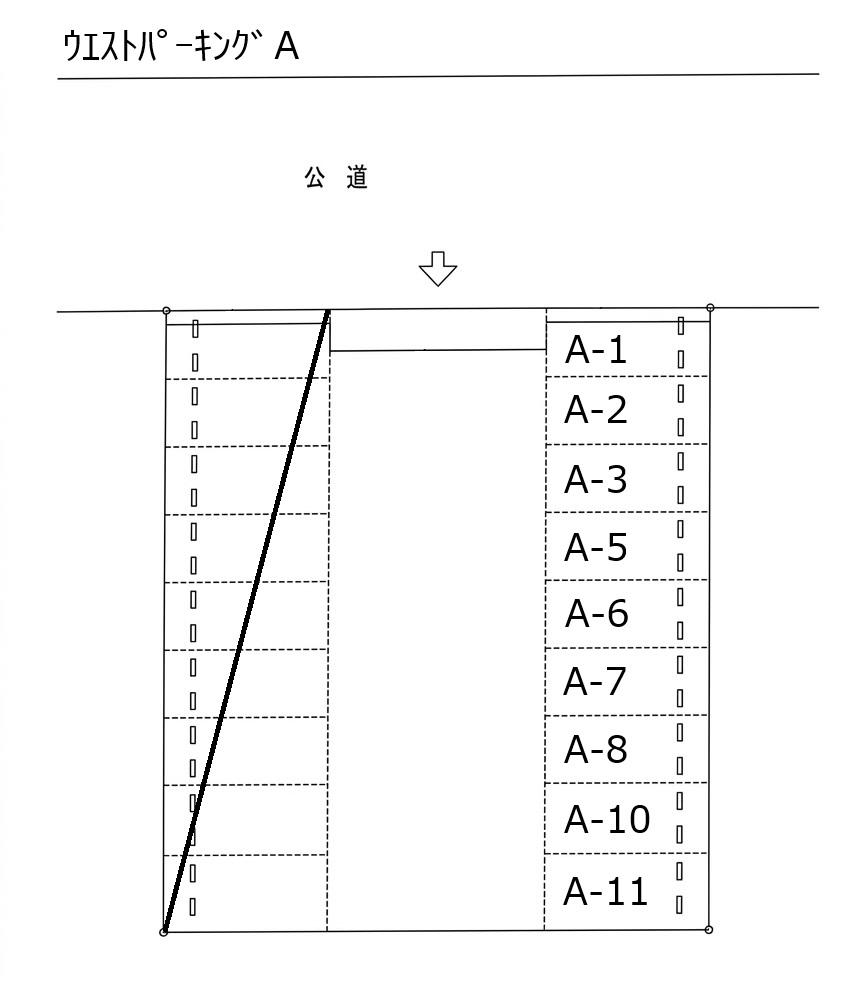 ｳｴｽﾄﾊﾟｰｷﾝｸﾞＡの駐車配置図