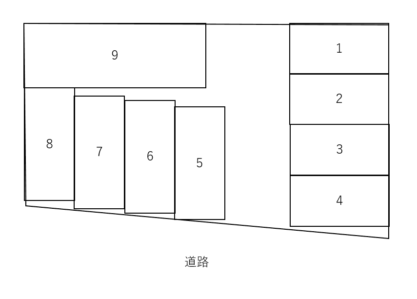 上末吉パーキングⅡの駐車配置図