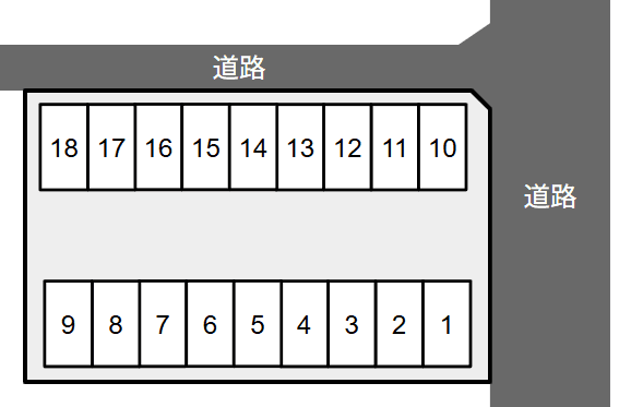 坂倉月極駐車場の駐車配置図