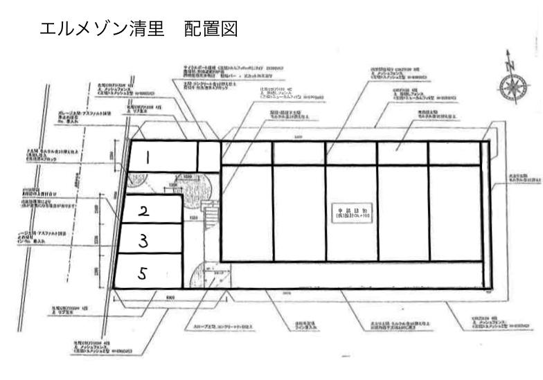 エルメゾン清里の駐車配置図