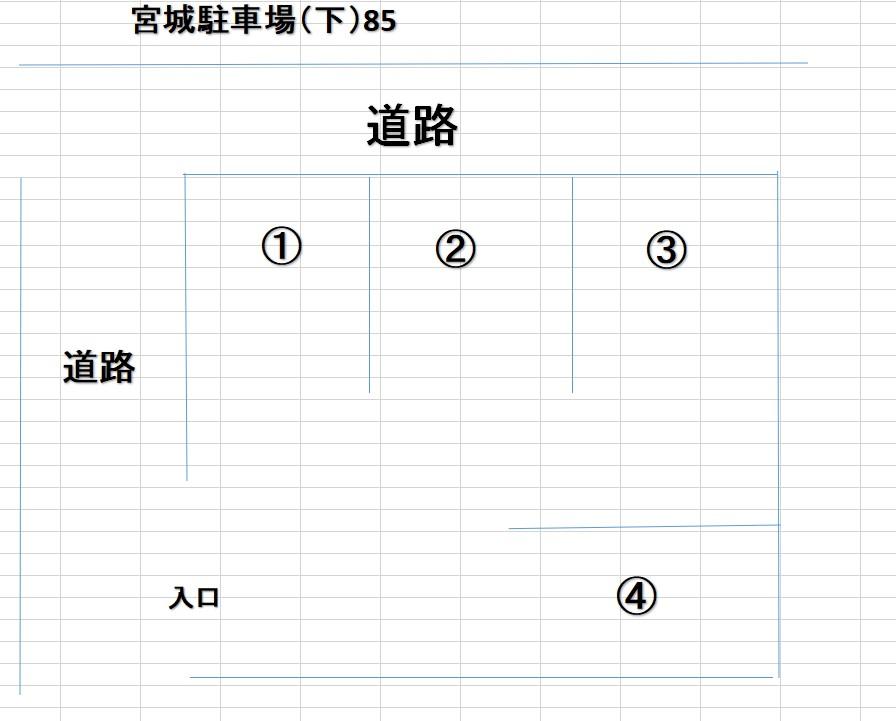 宮城駐車場・下の駐車配置図