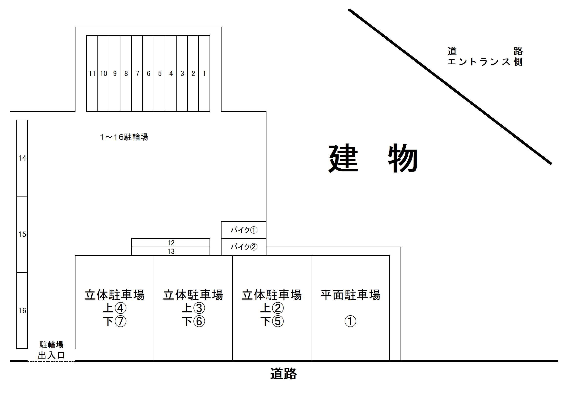 TIPETTO船堀内駐車場の駐車配置図