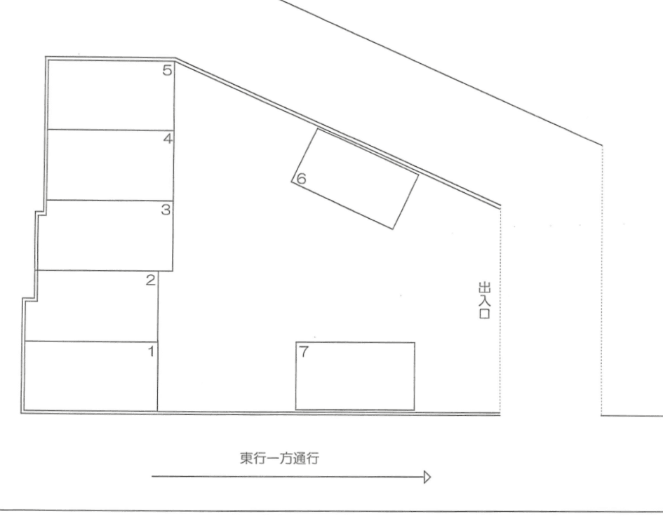 五位ノ池小高駐車場の駐車配置図