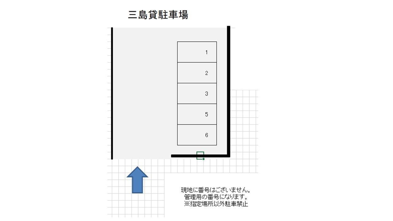 三島貸駐車場の駐車配置図