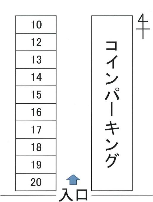 司町一丁目53番1月極駐車場の駐車配置図